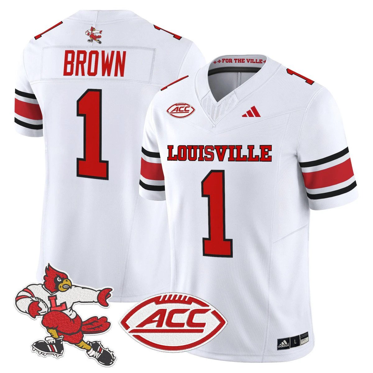 Isaac Brown Jersey #1 Louisville Cardinals 1980s Throwback Stitched by My Store NCAA Football Jerseys