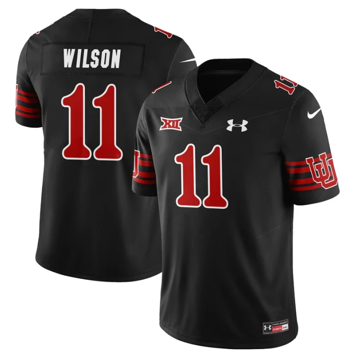Isaac Wilson Jersey #11 Utah Football 2025 Dark Mode Limited Stitched by My Store NCAA Football Jerseys