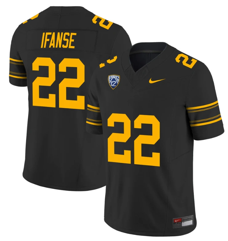 Isaiah Ifanse Jersey #22 California Golden Bears Limited Stitched Black by NCAA Football Jersey