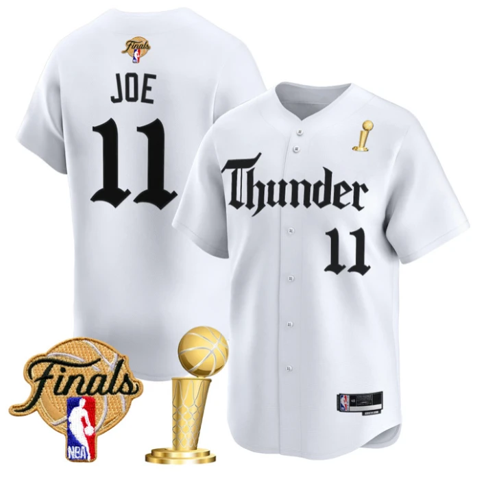 Isaiah Joe Jersey #11 Oklahoma City Thunder Gothic Storm 2025 Champions White by My Store