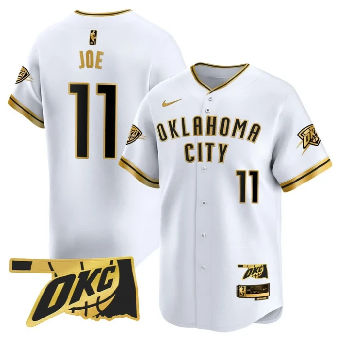Isaiah Joe Jersey #11 Oklahoma City Thunder Vapor Baseball Stitched White Gold by My Store