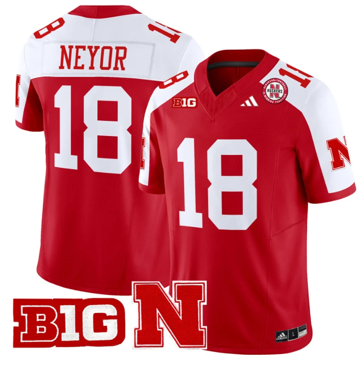 Isaiah Neyor Jersey #18 Nebraska Cornhuskers Vapor Limited Football Scarlet Alternate by My Store