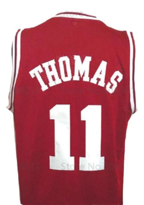 Isiah Thomas Jersey #11 Indiana College Basketball Sewn Maroon by My store basketball