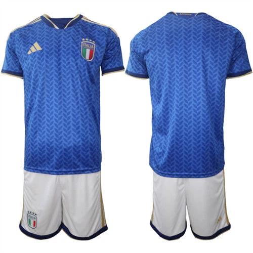 Italy Blank Jerseys National Team x World Cup 2026 Home Blue On Field Soccer by Soccer Jersey