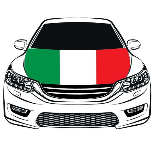Bandiera d'Italia，Car Hood Cover Italian flag ,Engine Banner Flag of Italy ,3.3X5ft,/6X7FT 100% Polyester Elastic Fabrics Can be Washed Suitable for large SUV and Pickup Trucks by flagsshop
