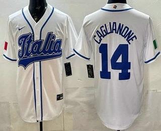 Italy #14 Jac Caglianone White 2026 World Baseball Classic Cool Base Jersey by My Store