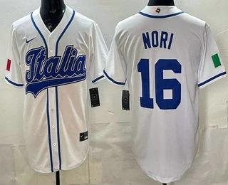 Italy #16 Dante Nori White 2026 World Baseball Classic Cool Base Jersey by My Store