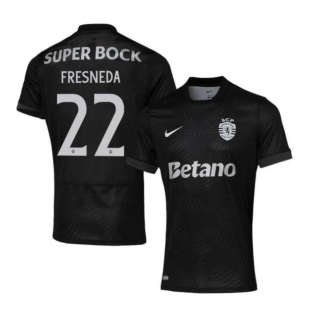 Iván Fresneda 22 Sporting CP 2025-26 Away Match Jersey – Black by Soccer Jersey