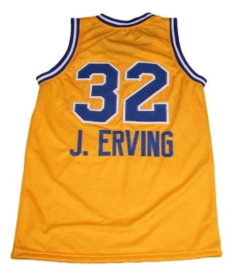 J.Erving Jersey #32 Roosevelt High School Basketball Yellow by My store basketball