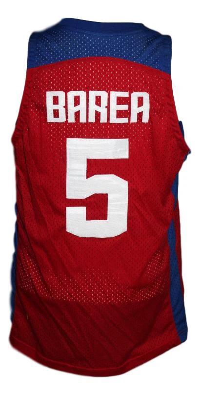 J.J.Barea Jersey #5 Puerto Rico Custom Basketball Red by My store basketball