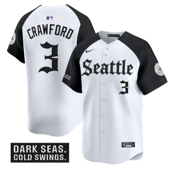 J.P. Crawford Jersey #3 Seattle Mariners Deep Sea Gothic Edition Limited Stitched Alternate by My Store