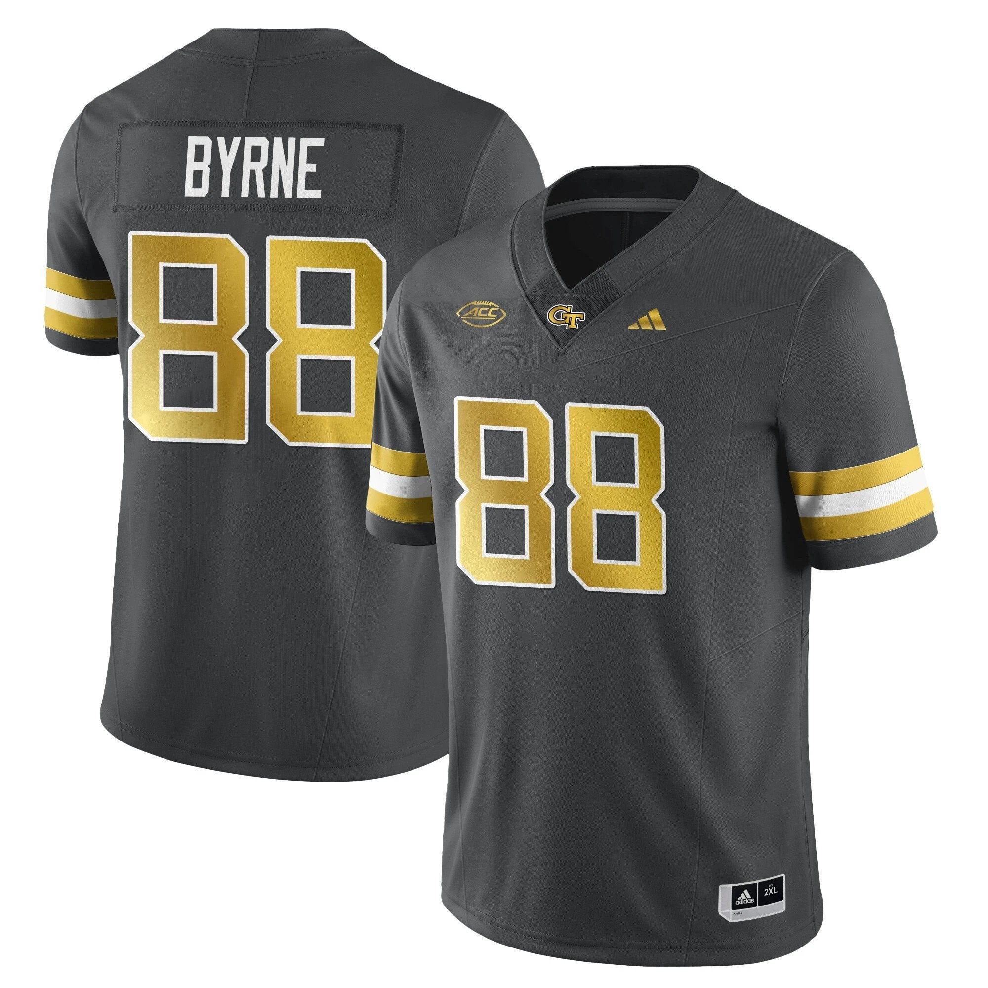J.T. Byrne Jersey #88 Georgia Tech Football 2025 Limited Stitched Dark Gray by NCAA Football Jersey
