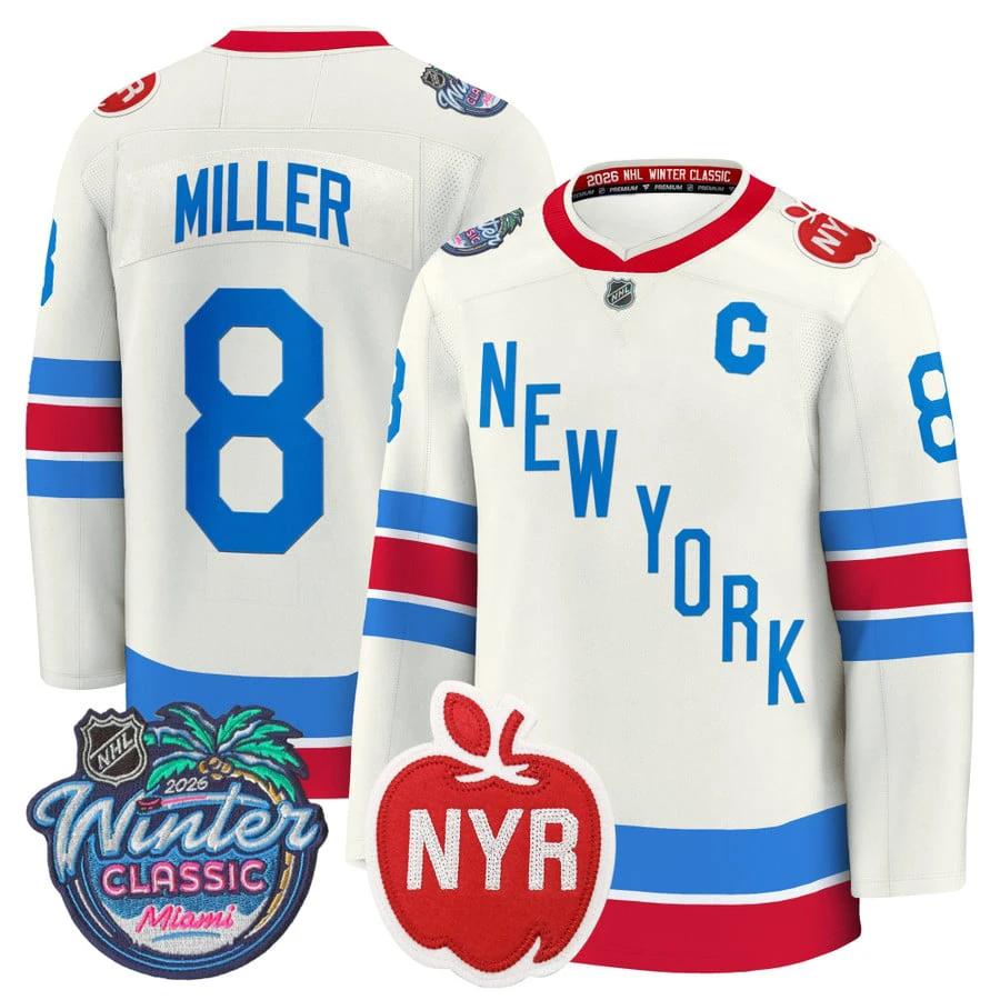 J.T. Miller Jersey #8 New York Rangers 2026 Winter Classic Premium Stitched by Hockey David