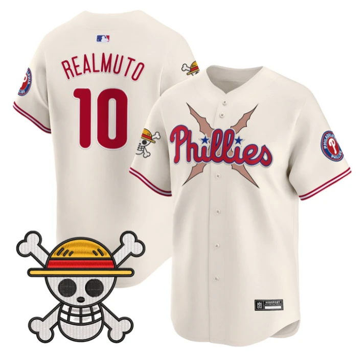 J.T.Realmuto Jersey #10 Philadelphia Phillies One Piece 2025 Stitched Cream by My Store