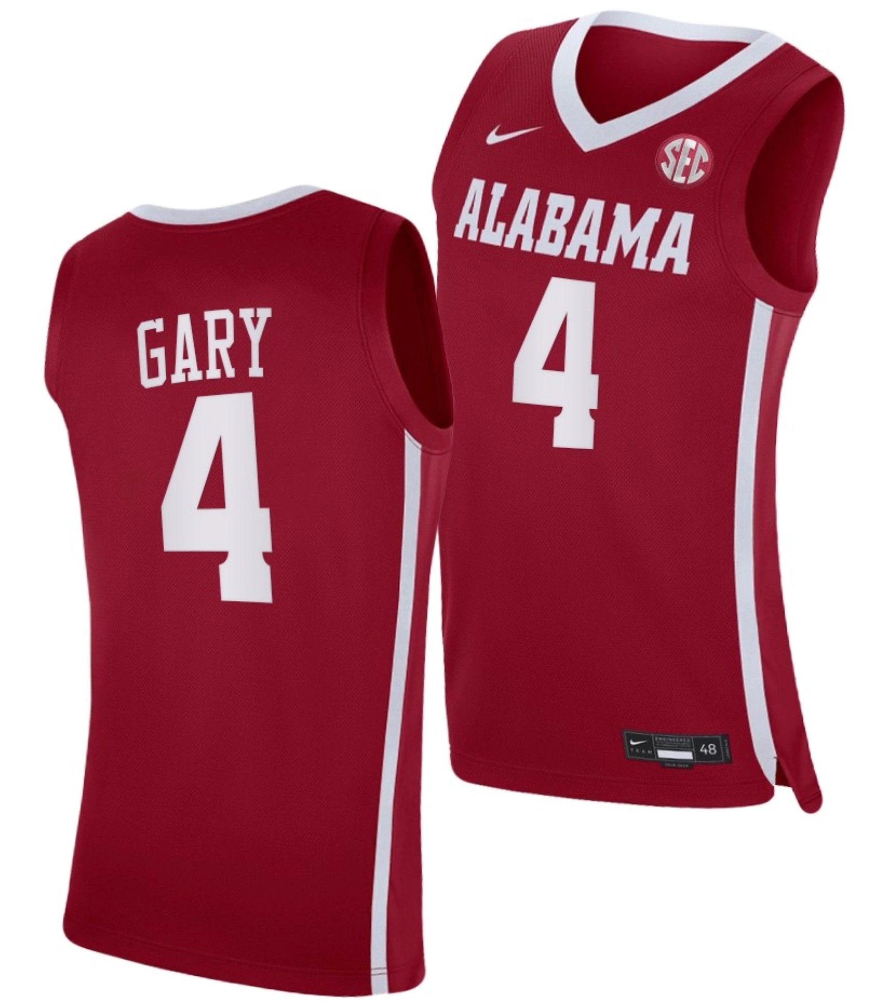Juwan Gary Jersey Alabama Crimson Tide College Basketball Red #4 by My store basketball