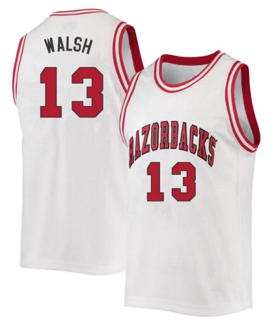Jordan Walsh Jersey Arkansas Razorbacks College Basketball #13 by My store basketball