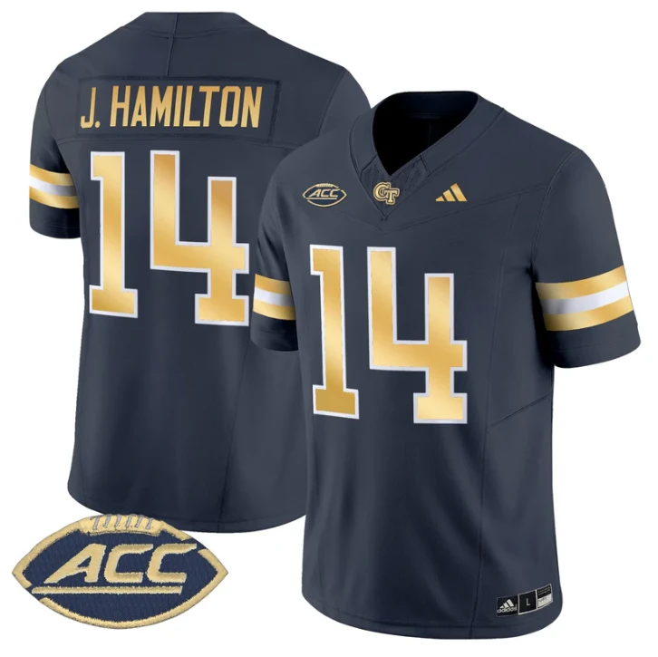 Joe Hamilton Jersey #14 Georgia Tech Yellow Jackets 2025 Stitched by My Store NCAA Football Jerseys
