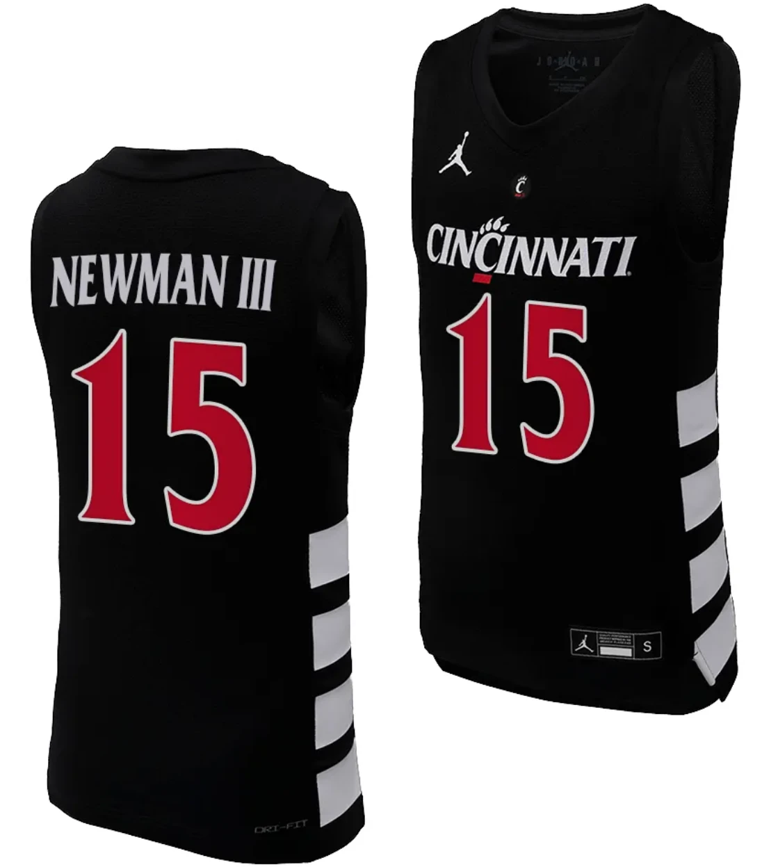 John Newman III Jersey #15 Cincinnati Bearcats College Basketball Replica by My store basketball
