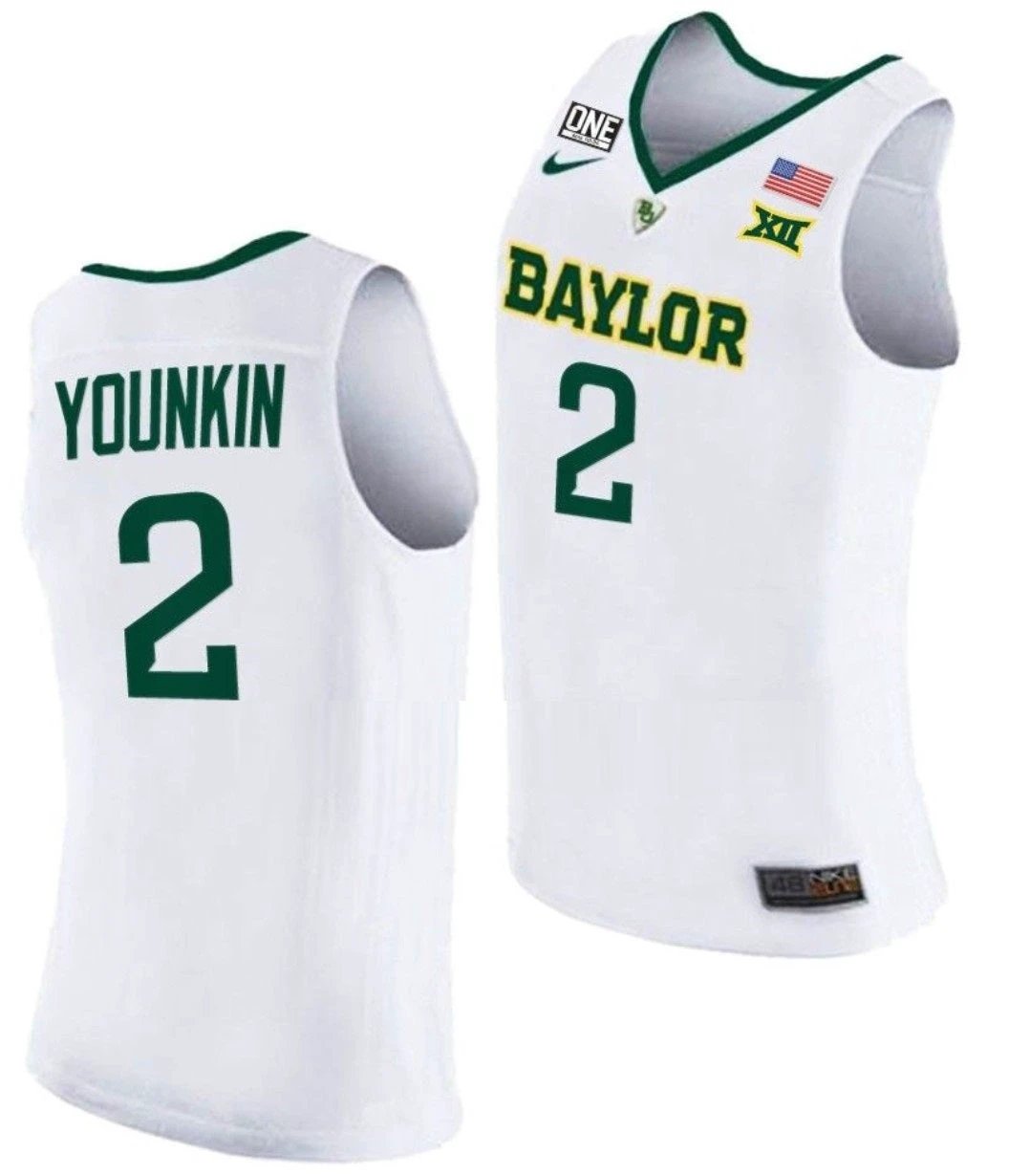 Jake Younkin Jersey Baylor Bears College Basketball #2 by My store basketball
