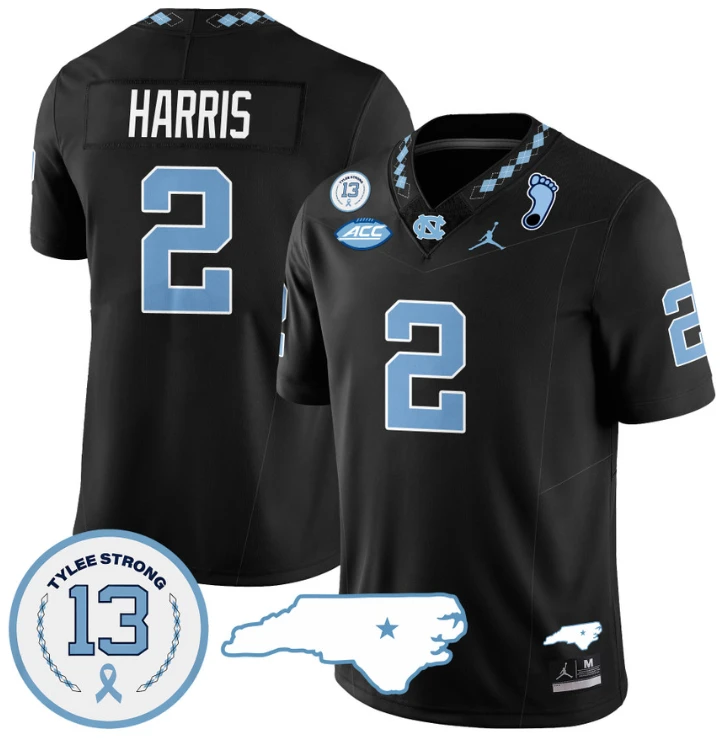 Jakeen Harris Jersey #2 North Carolina Tar Heels Vapor College Football Stitched Black by My Store
