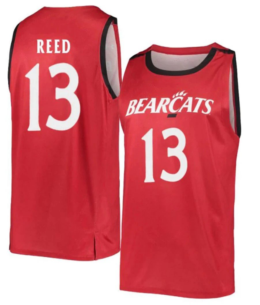 Josh Reed Jersey Cincinnati Bearcats College Basketball Red #13 by My store basketball