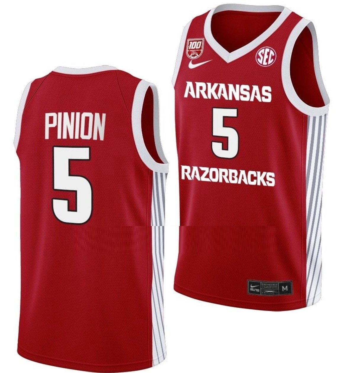 Joseph Pinion Jersey Arkansas Razorbacks College Basketball 100 Season #5 by My store basketball