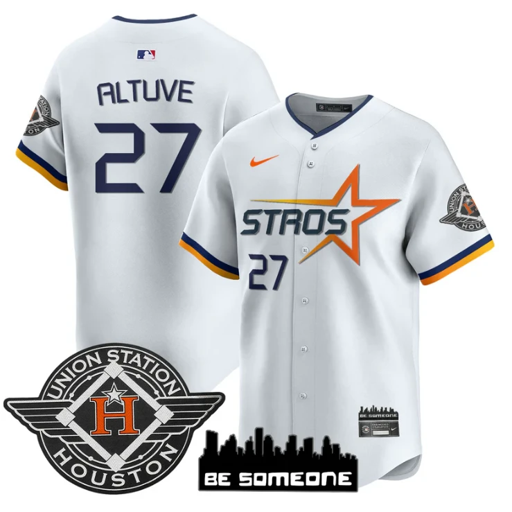 José Altuve Jersey #27 Houston Astros 2025 City Connect Vapor Premier Limited Stitched White by My Store