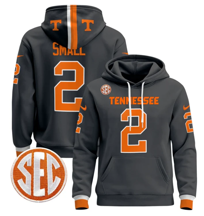 Jabari Small Hoodie #2 Tennessee Volunteers Pullover Stitched by Hoodie Pullover