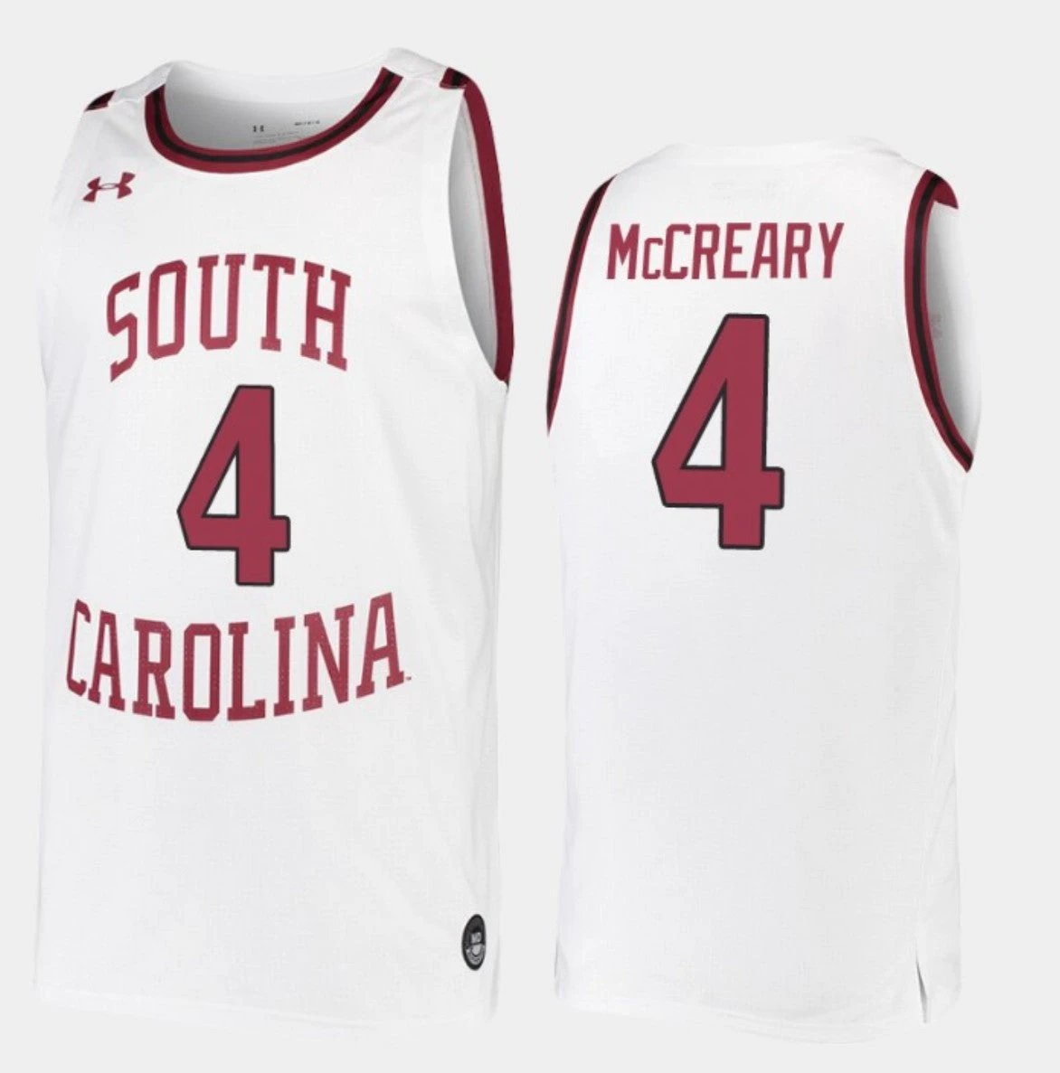 Jalyn McCreary Jersey South Carolina Gamecocks College Basketball White Replica #4 by My store basketball