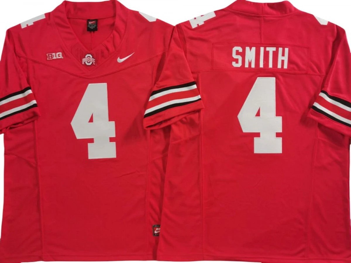 Jeremiah Smith Jersey #4 Ohio State Buckeyes Vapor F.U.S.E. College Football Limited Red by My Store