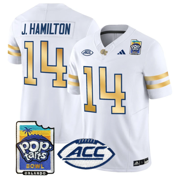 Joe Hamilton Jersey #14 Georgia Tech Jackets Pop-Tarts Bowl Stitched by My Store NCAA Football Jerseys