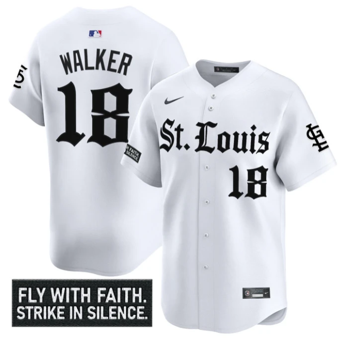 Jordan Walker Jersey #18 St. Louis Cardinals Gothic Legacy Edition Vapor Stitched White by My Store