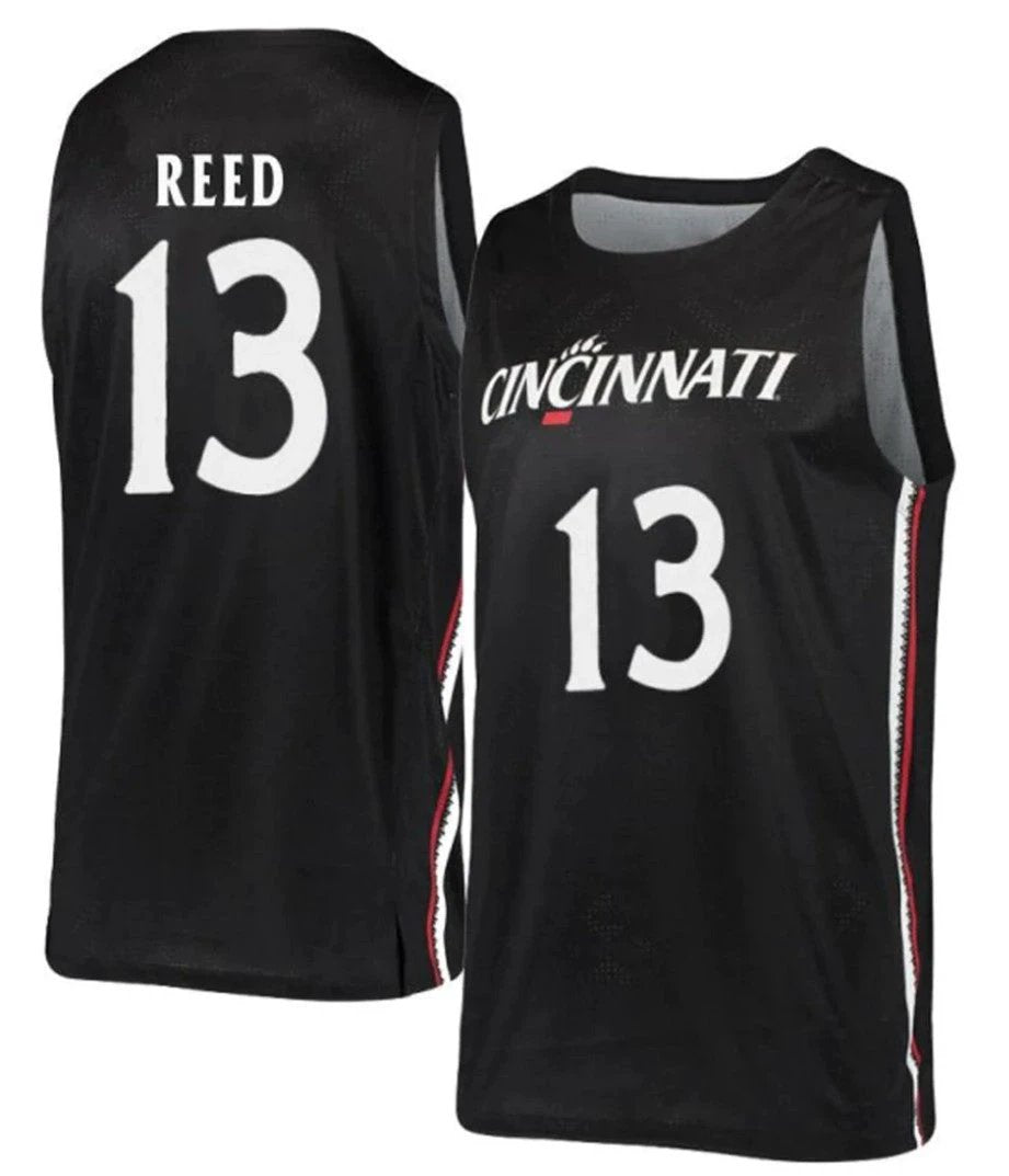 Josh Reed Jersey Cincinnati Bearcats College Basketball Black #13 by My store basketball