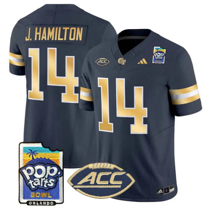 Joe Hamilton Jersey #14 Georgia Tech Jackets Pop-Tarts Bowl Stitched by My Store NCAA Football Jerseys