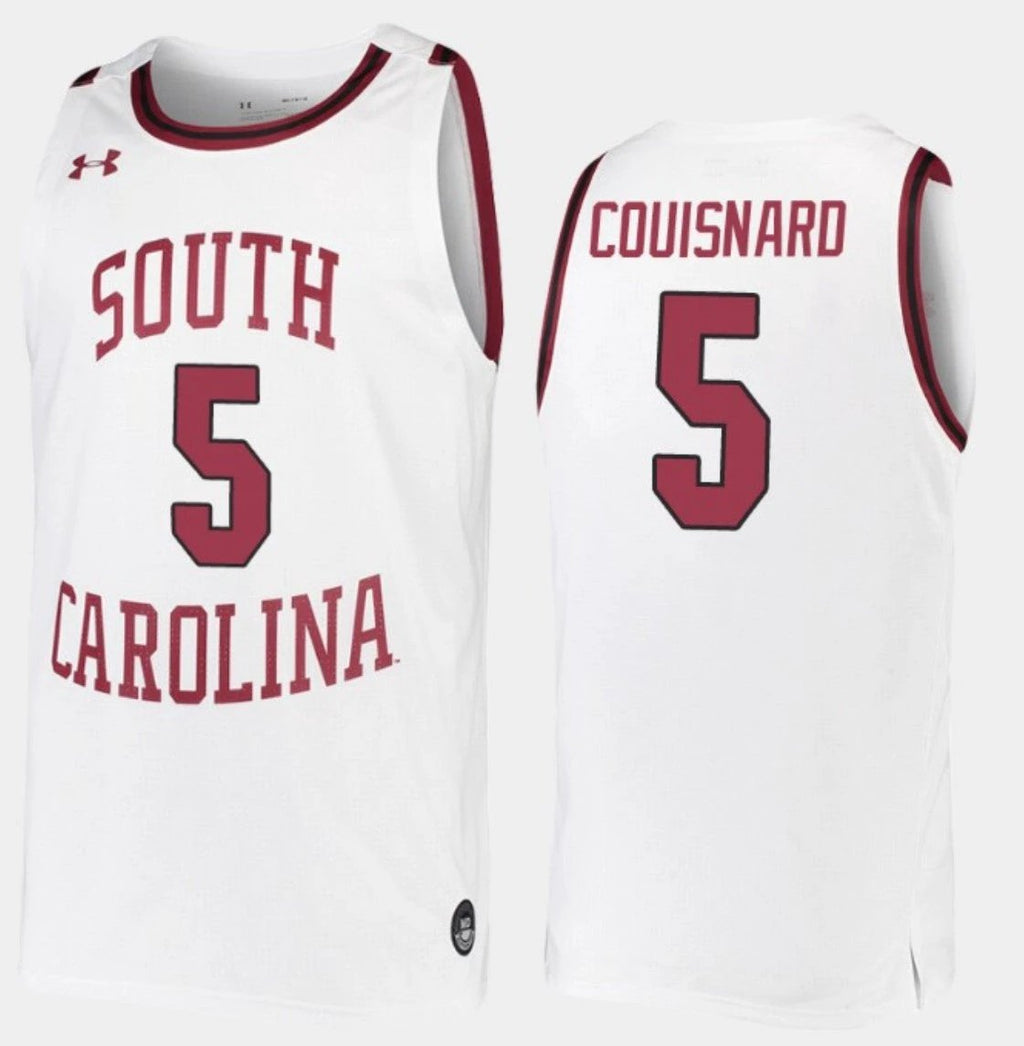 Jermaine Couisnard Jersey South Carolina Gamecocks College Basketball White Replica #5 by My store basketball