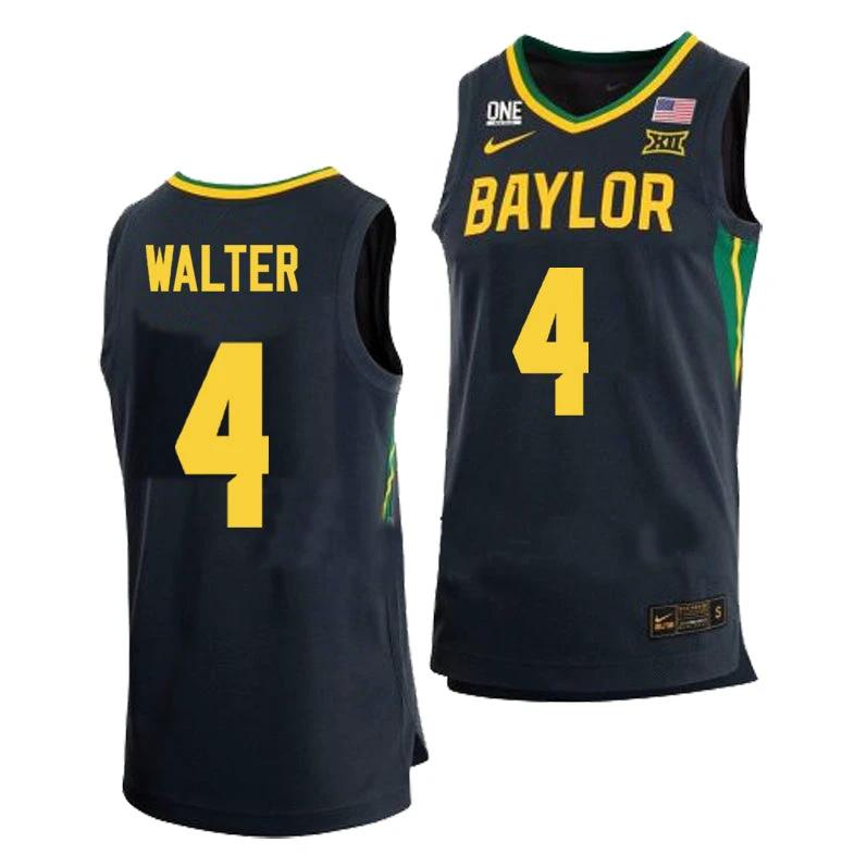 Ja’Kobe Walter Jersey #4 Baylor Bears College Basketball Black by My store basketball