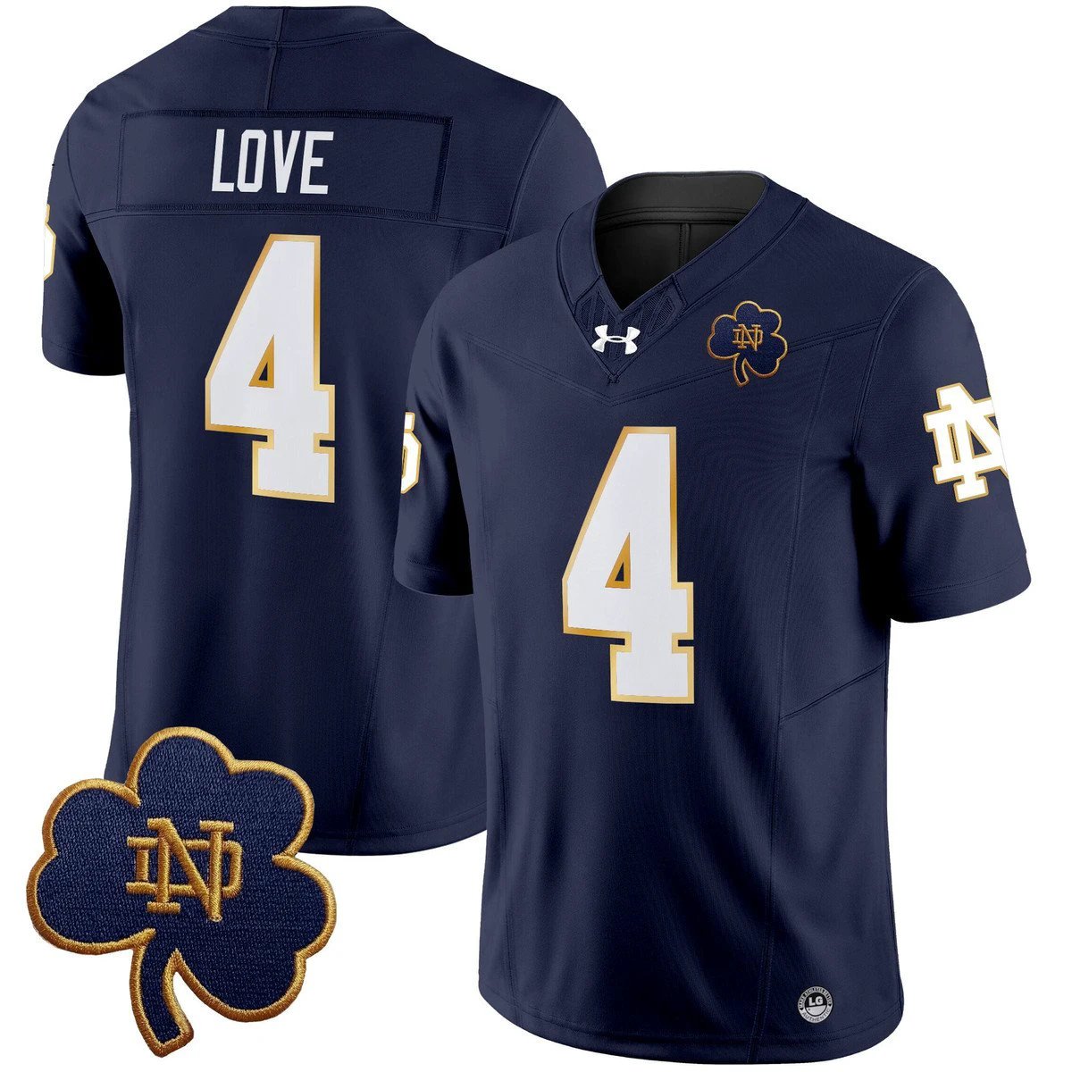 Jeremiyah Love Jersey #4 Notre Dame 2025 Vapor Limited V3 Stitched Navy by My Store NCAA Football Jerseys