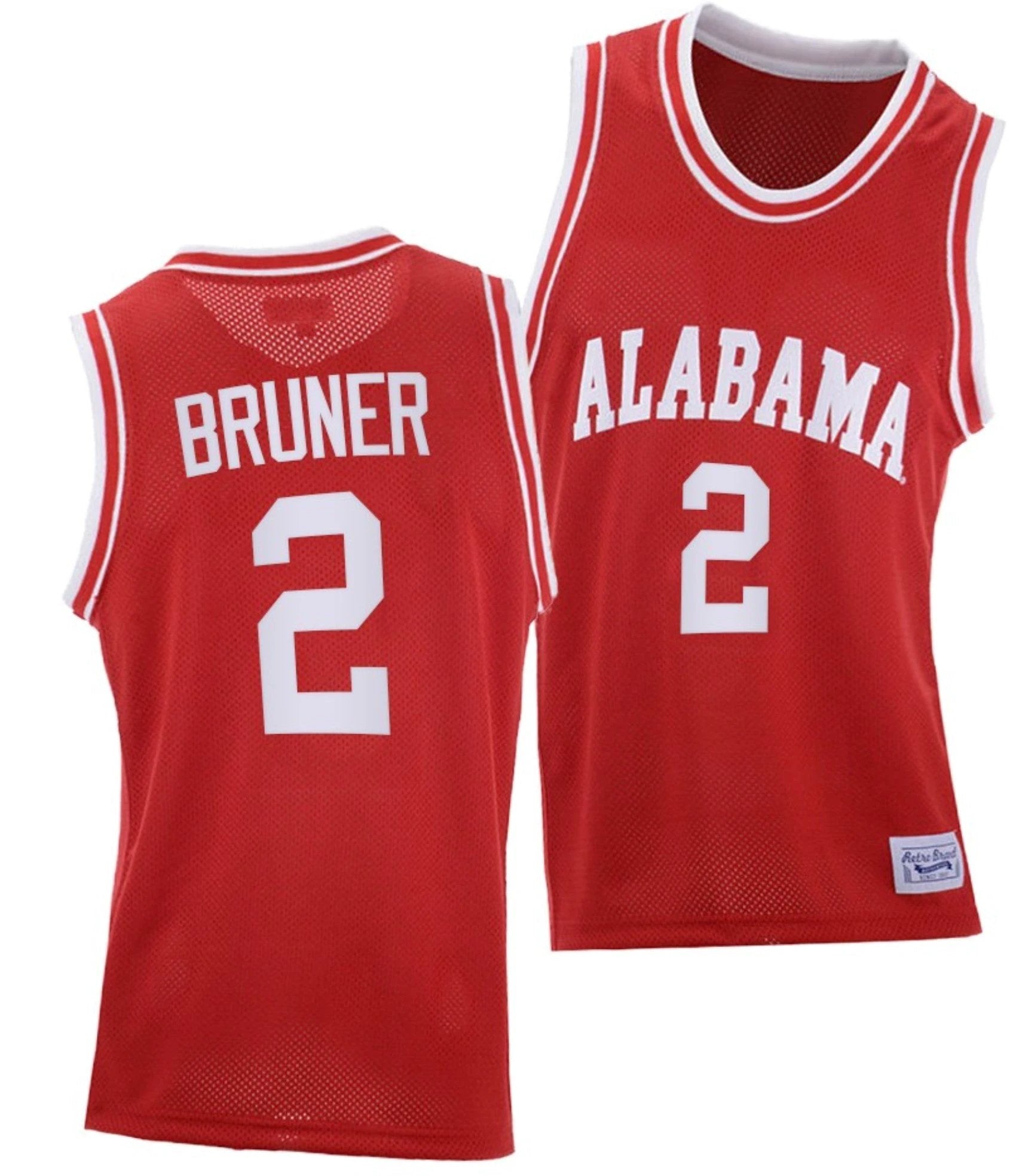 Jordan Bruner Jersey Alabama Crimson Tide College Basketball Red Throwback #2 by My store basketball