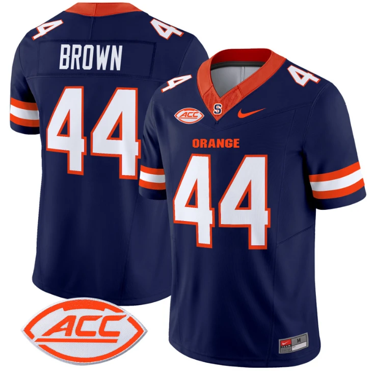 Jim Brown Jersey #44 Syracuse Orange Vapor Limited College Football Navy by My Store