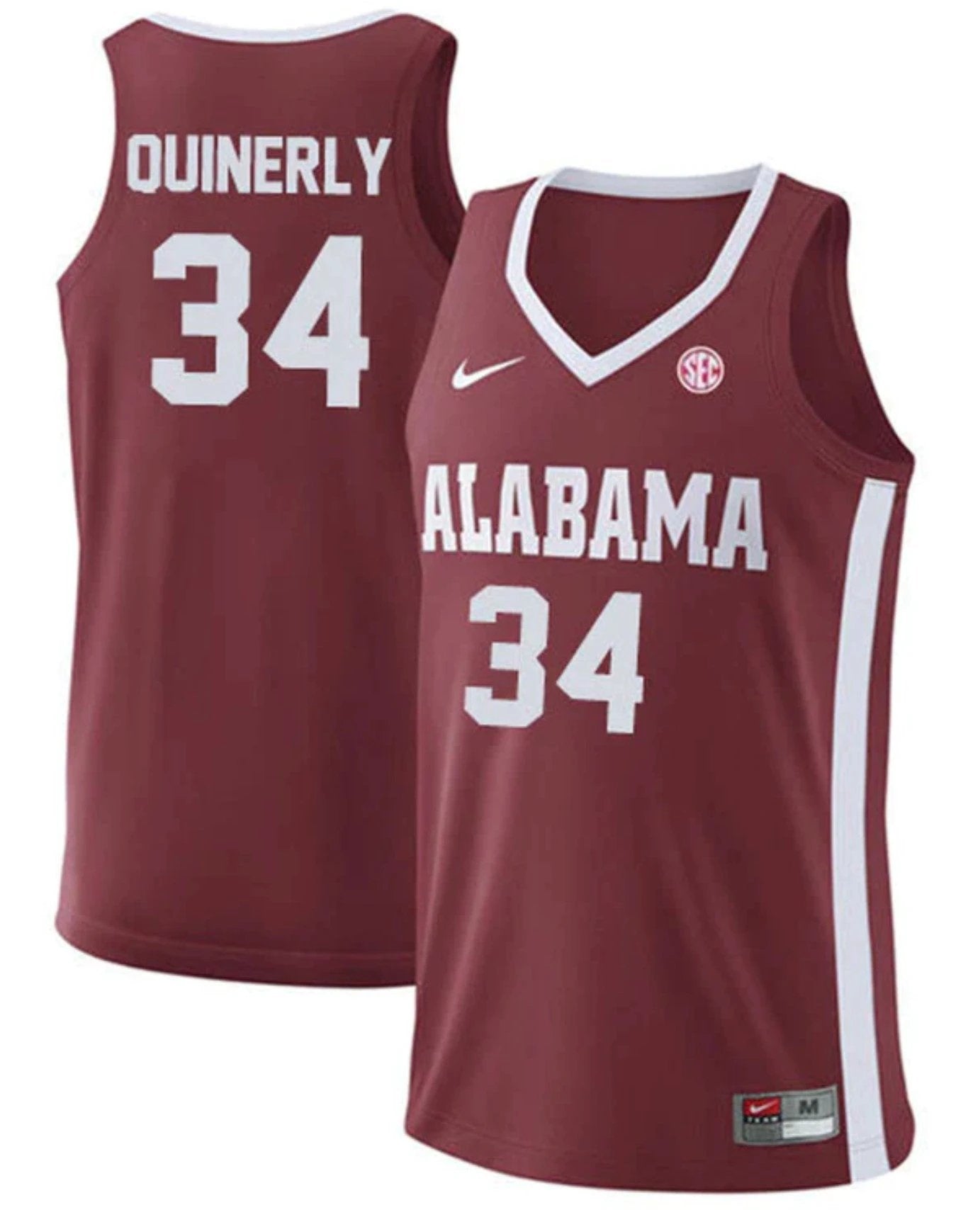 Jaden Quinerly Jersey Alabama Crimson Tide College Basketball Replica Crimson #34 by My store basketball