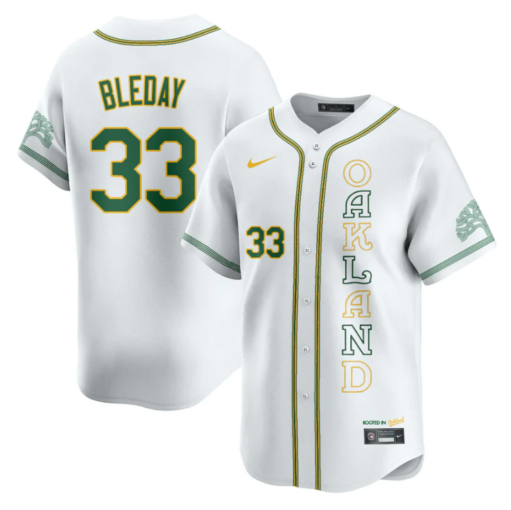 JJ Bleday Jersey #33 Oakland Athletics City Connect Concept Stitched White by My Store