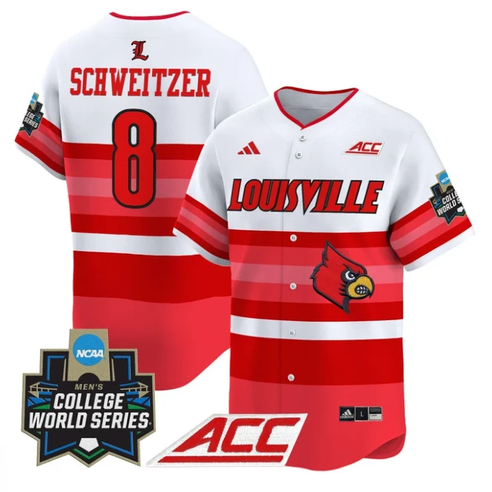 Jake Schweitzer Jersey #8 Louisville Cardinals 2025 World Series Gradient by My Store