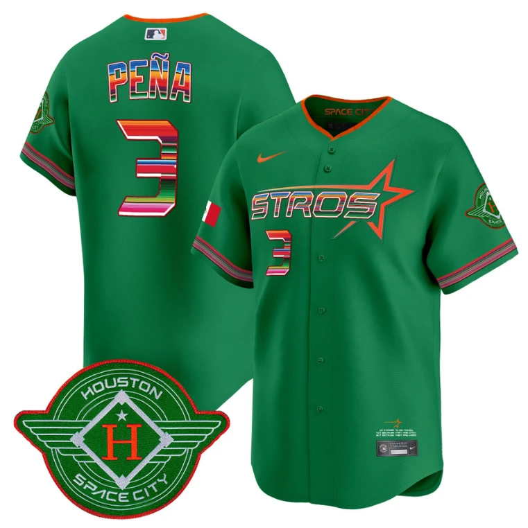 Jeremy Pena Jersey #3 Astros 2025 City Connect Mexico Vapor Premier Limited Stitched Green by My Store