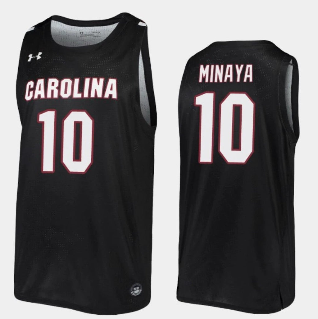 Justin Minaya Jersey South Carolina Gamecocks College Basketball Black Replica #10 by My store basketball
