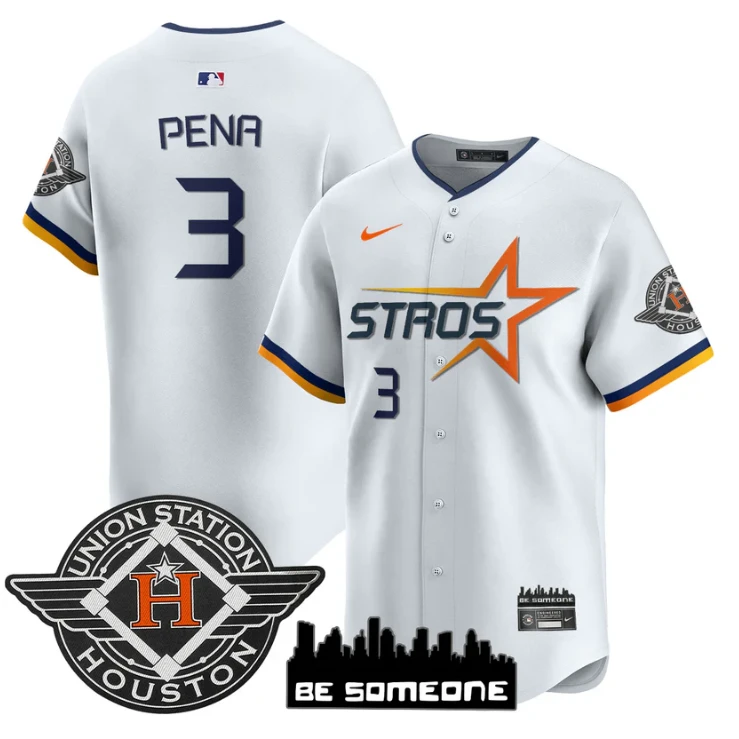 Jeremy Pena Jersey #3 Houston Astros 2025 City Connect Vapor Premier Limited Stitched White by My Store