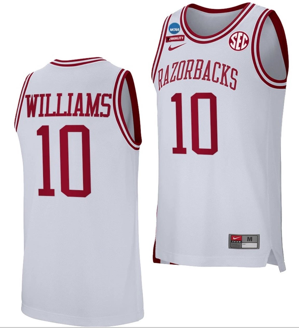 Jaylin Williams Jersey Arkansas Razorbacks College Basketball 2022 NCAA March Madness #10 by My store basketball