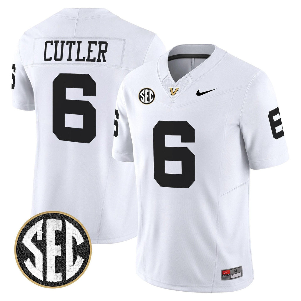 Jay Cutler Jersey #6 Vanderbilt Commodores 2025 Limited Stitched White by My Store