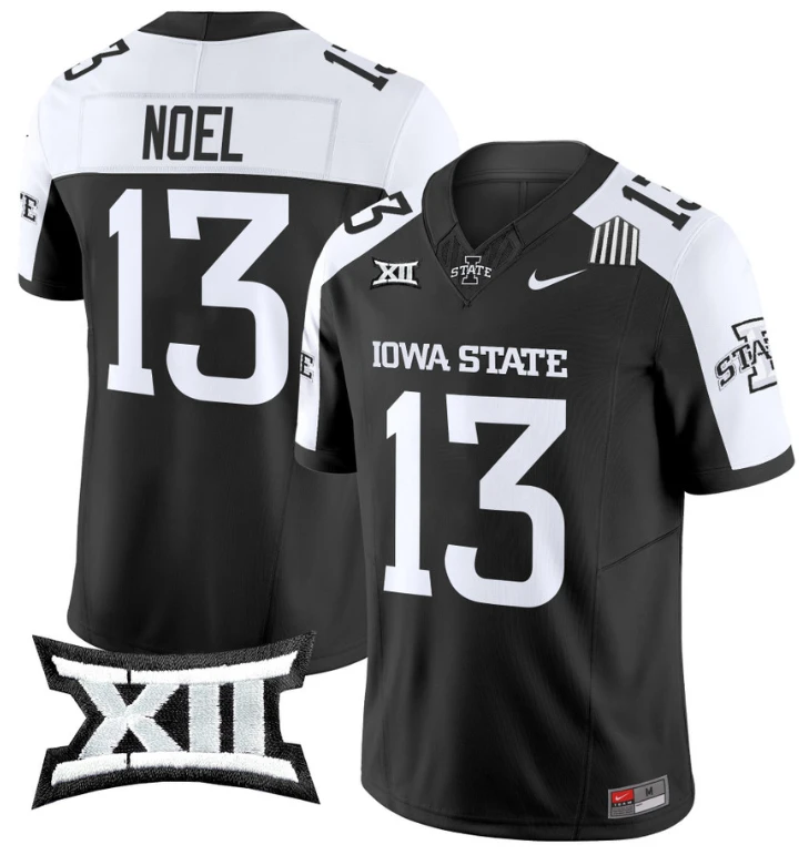 Jaylin Noel Jersey #13 Iowa State Cyclones Vapor Limited College Football Stitched Black Alternate by My Store