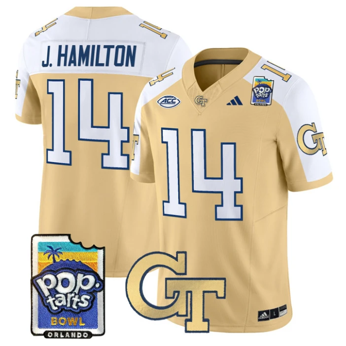 Joe Hamilton Jersey #14 Georgia Tech Jackets Pop-Tarts Bowl Stitched by My Store NCAA Football Jerseys