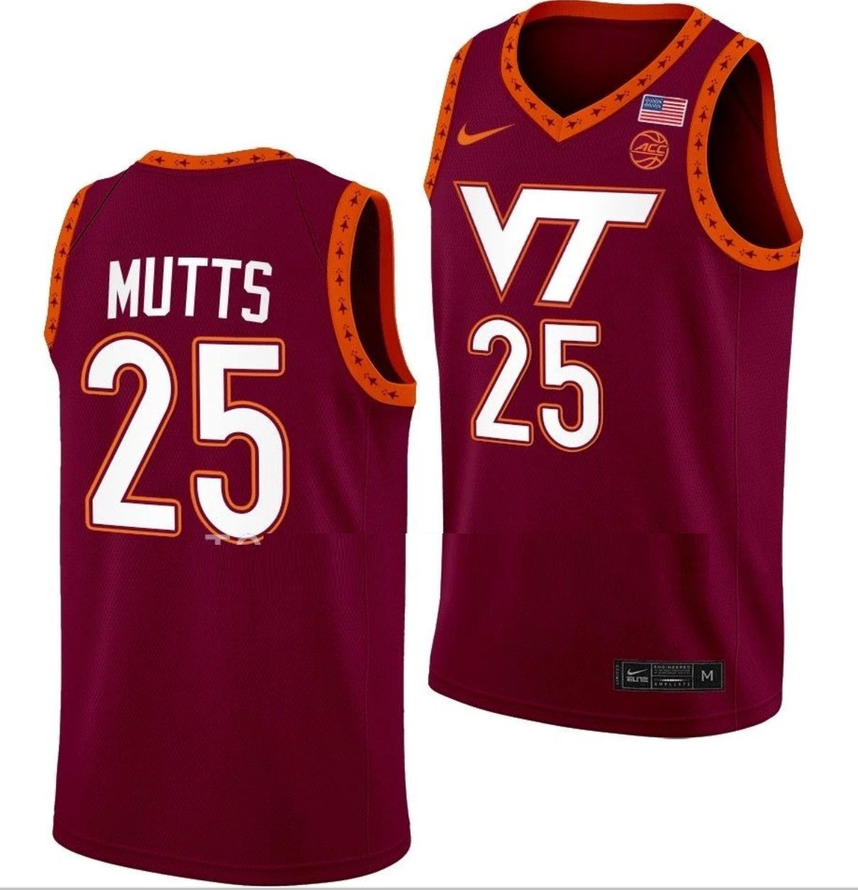 Justyn Mutts Jersey Virginia Tech Hokies College Basketball Swingman Maroon #25 by My store basketball
